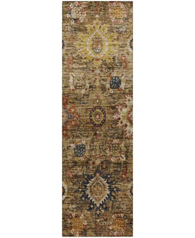 Dalyn Silk Road Washable Sr9 2'3"x7'6" Runner Area Rug In Brown