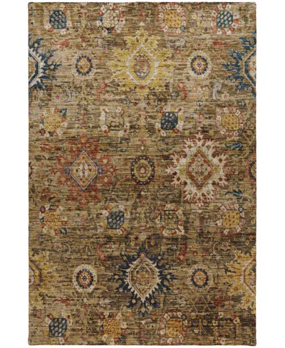 Dalyn Silk Road Washable Sr9 8'x10' Area Rug In Brown