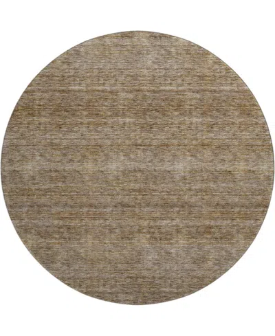 Dalyn Soft Essentials Machine Washable Se1 8'x8' Round Area Rug In Brown