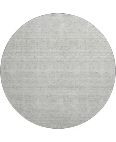 Dalyn Soft Essentials Machine Washable Se1 8'x8' Round Area Rug In Gray