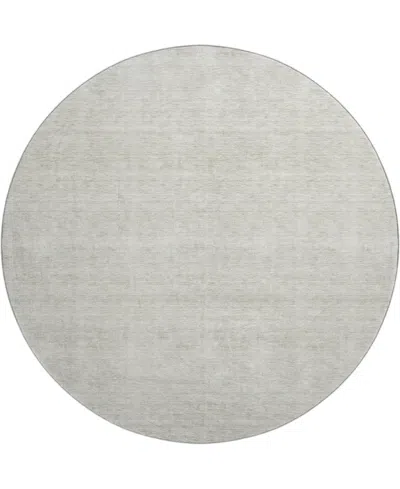 Dalyn Soft Essentials Machine Washable Se1 8'x8' Round Area Rug In White