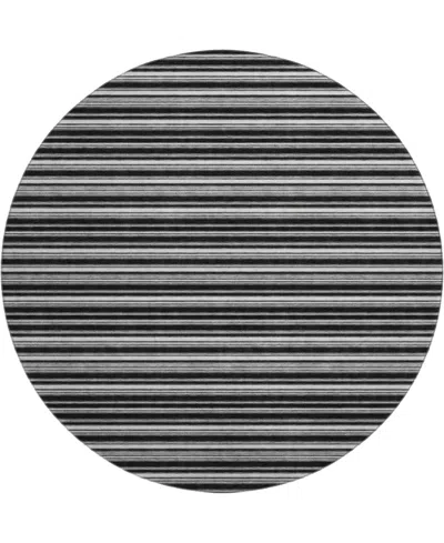 Dalyn Soft Essentials Machine Washable Se2 8'x8' Round Area Rug In Black