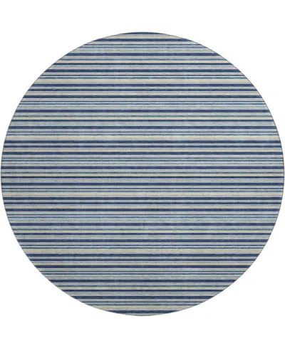 Dalyn Soft Essentials Machine Washable Se2 8'x8' Round Area Rug In Blue