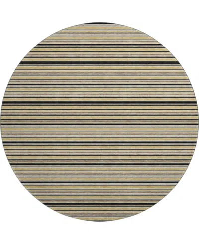 Dalyn Soft Essentials Machine Washable Se2 8'x8' Round Area Rug In Neutral