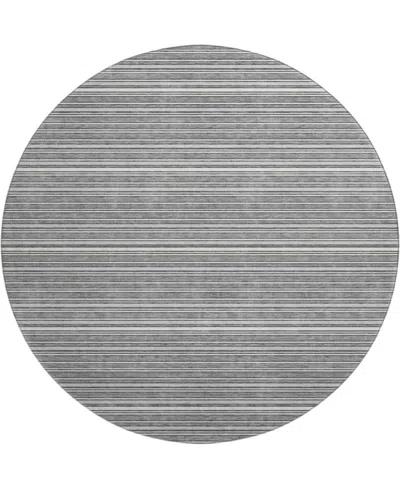 Dalyn Soft Essentials Machine Washable Se2 8'x8' Round Area Rug In Gray