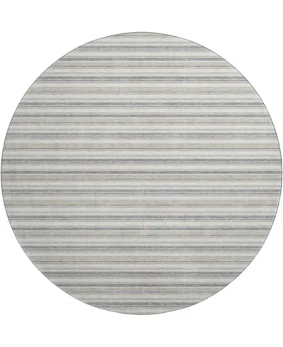 Dalyn Soft Essentials Machine Washable Se2 8'x8' Round Area Rug In Gray