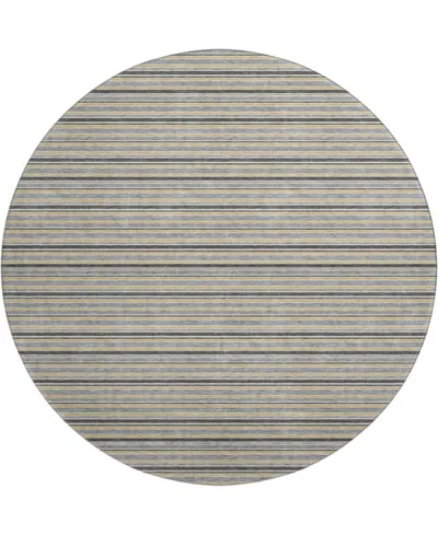 Dalyn Soft Essentials Machine Washable Se2 8'x8' Round Area Rug In Gray