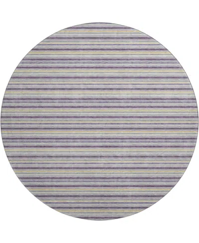 Dalyn Soft Essentials Machine Washable Se2 8'x8' Round Area Rug In Purple