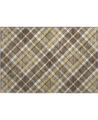 Dalyn Soft Essentials Machine Washable Se3 1'8"x2'6" Area Rug In Brown