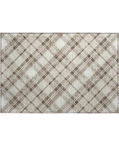 Dalyn Soft Essentials Machine Washable Se3 1'8"x2'6" Area Rug In Brown
