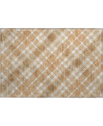 Dalyn Soft Essentials Machine Washable Se3 1'8"x2'6" Area Rug In Brown