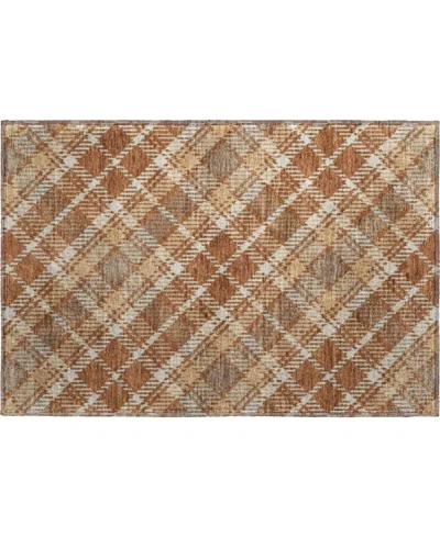 Dalyn Soft Essentials Machine Washable Se3 1'8"x2'6" Area Rug In Brown