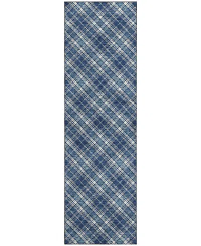 Dalyn Soft Essentials Machine Washable Se3 2'3"x7'6" Runner Area Rug In Blue