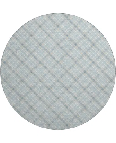 Dalyn Soft Essentials Machine Washable Se3 8'x8' Round Area Rug In Gray