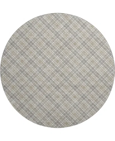 Dalyn Soft Essentials Machine Washable Se3 8'x8' Round Area Rug In Gray
