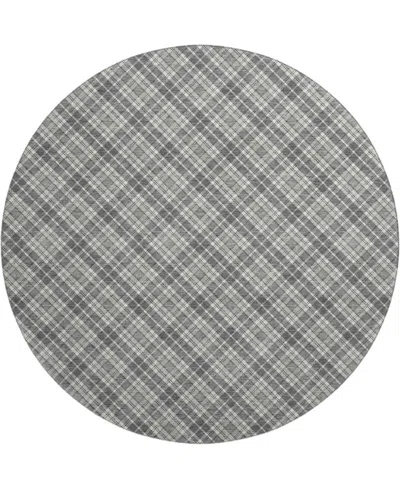 Dalyn Soft Essentials Machine Washable Se3 8'x8' Round Area Rug In Black