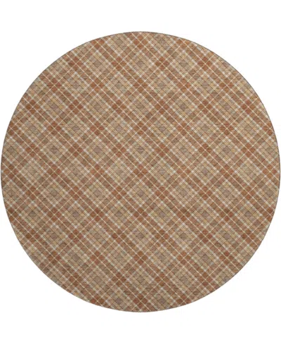 Dalyn Soft Essentials Machine Washable Se3 8'x8' Round Area Rug In Brown