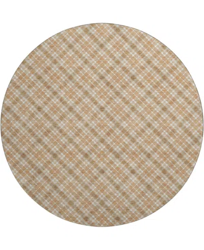 Dalyn Soft Essentials Machine Washable Se3 8'x8' Round Area Rug In Brown