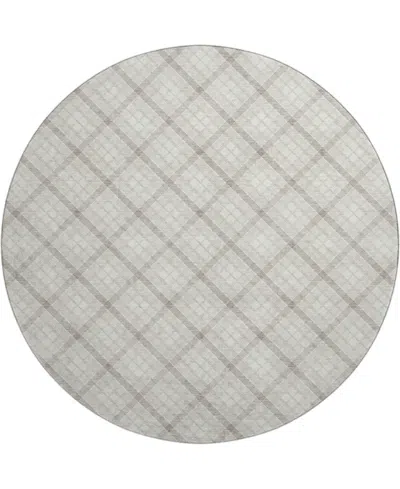 Dalyn Soft Essentials Machine Washable Se3 8'x8' Round Area Rug In White