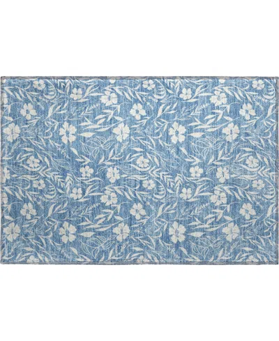 Dalyn Soft Essentials Machine Washable Se4 1'8"x2'6" Area Rug In Blue