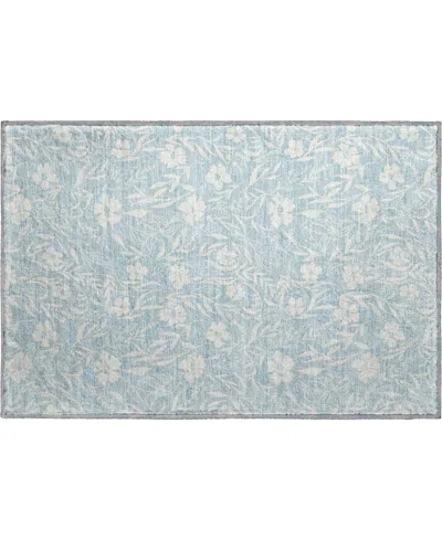 Dalyn Soft Essentials Machine Washable Se4 1'8"x2'6" Area Rug In Blue