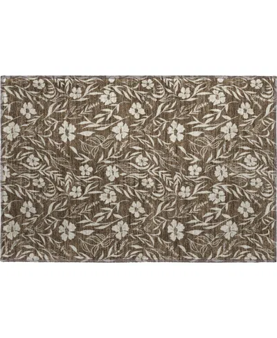 Dalyn Soft Essentials Machine Washable Se4 1'8"x2'6" Area Rug In Brown