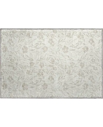 Dalyn Soft Essentials Machine Washable Se4 1'8"x2'6" Area Rug In White