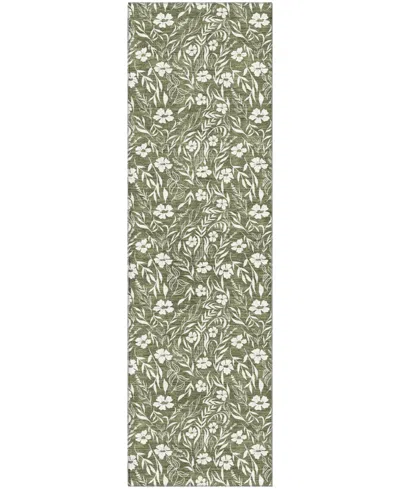 Dalyn Soft Essentials Machine Washable Se4 2'3"x7'6" Runner Area Rug In Green