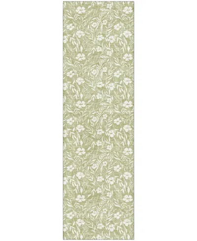 Dalyn Soft Essentials Machine Washable Se4 2'3"x7'6" Runner Area Rug In Green