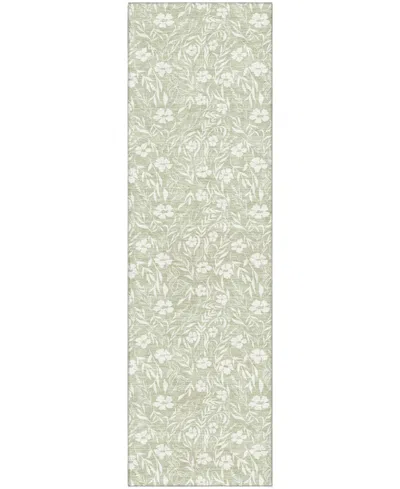 Dalyn Soft Essentials Machine Washable Se4 2'3"x7'6" Runner Area Rug In Green