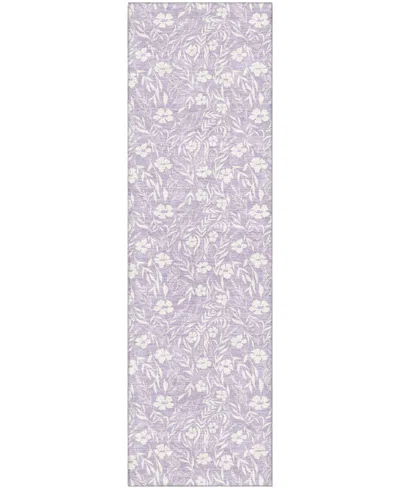 Dalyn Soft Essentials Machine Washable Se4 2'3"x7'6" Runner Area Rug In Purple