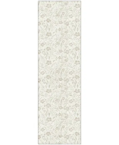 Dalyn Soft Essentials Machine Washable Se4 2'3"x7'6" Runner Area Rug In White