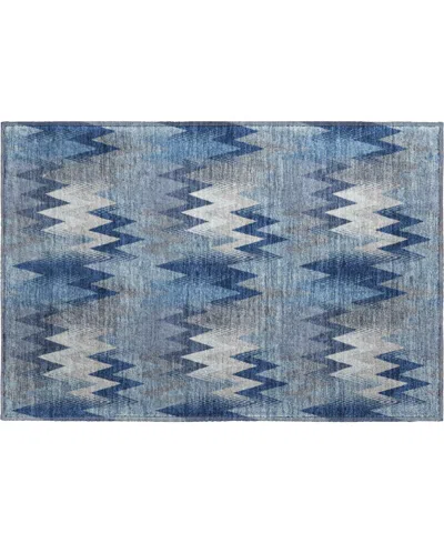Dalyn Soft Essentials Machine Washable Se5 1'8"x2'6" Area Rug In Blue