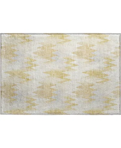 Dalyn Soft Essentials Machine Washable Se5 1'8"x2'6" Area Rug In Yellow