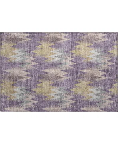 Dalyn Soft Essentials Machine Washable Se5 1'8"x2'6" Area Rug In Purple