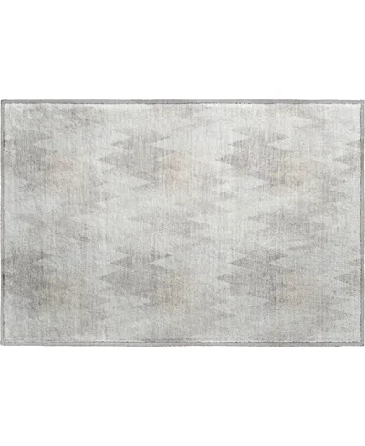 Dalyn Soft Essentials Machine Washable Se5 1'8"x2'6" Area Rug In Gray
