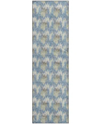 Dalyn Soft Essentials Machine Washable Se5 2'3"x7'6" Runner Area Rug In Blue