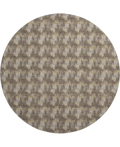 Dalyn Soft Essentials Machine Washable Se5 8'x8' Round Area Rug In Brown