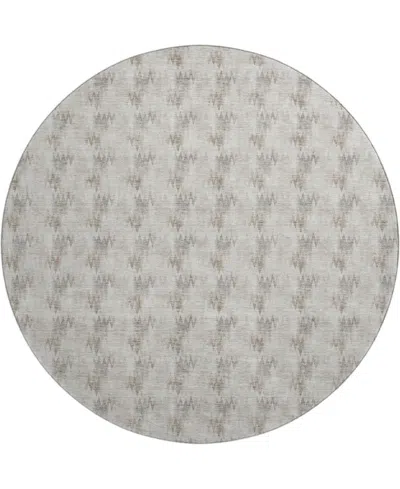 Dalyn Soft Essentials Machine Washable Se5 8'x8' Round Area Rug In Gray