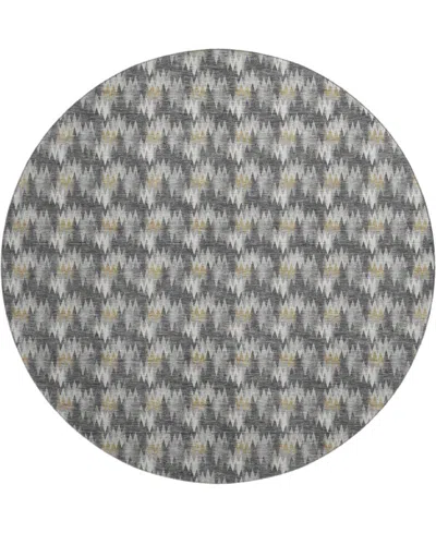 Dalyn Soft Essentials Machine Washable Se5 8'x8' Round Area Rug In Gray