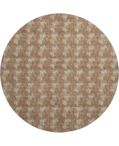 Dalyn Soft Essentials Machine Washable Se5 8'x8' Round Area Rug In Brown