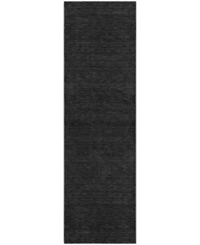 Dalyn Soft Essentials Machine Washable Se6 2'3"x7'6" Runner Area Rug In Black