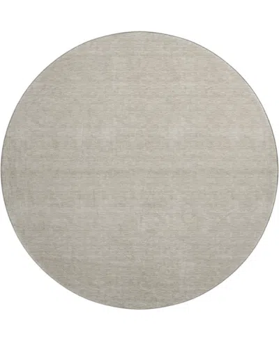 Dalyn Soft Essentials Machine Washable Se6 8'x8' Round Area Rug In Gray
