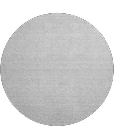 Dalyn Soft Essentials Machine Washable Se6 8'x8' Round Area Rug In Gray