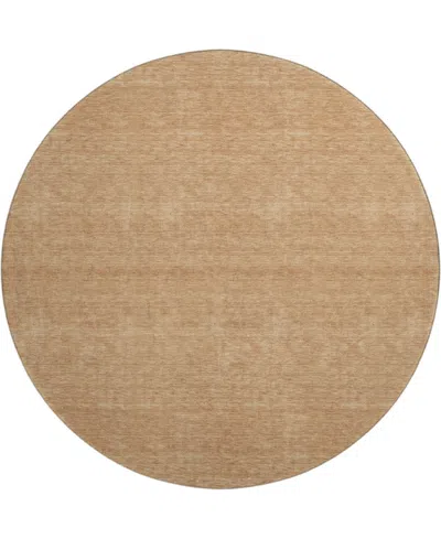 Dalyn Soft Essentials Machine Washable Se6 8'x8' Round Area Rug In Brown