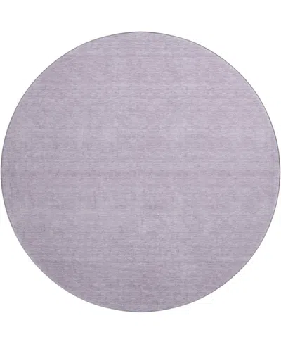 Dalyn Soft Essentials Machine Washable Se6 8'x8' Round Area Rug In Purple