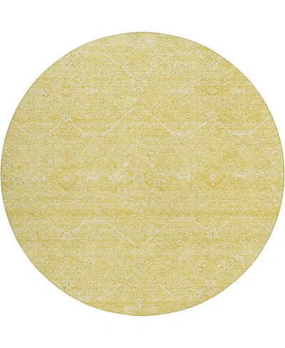 Dalyn Solace Sl12 8'x8' Round Area Rug In Yellow