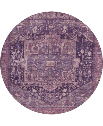 Dalyn Solace Sl14 8'x8' Round Area Rug In Purple