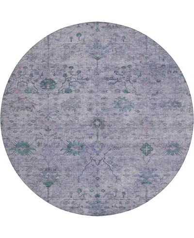 Dalyn Solace Sl4 8'x8' Round Area Rug In Purple