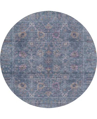 Dalyn Solace Sl9 8'x8' Round Area Rug In Blue